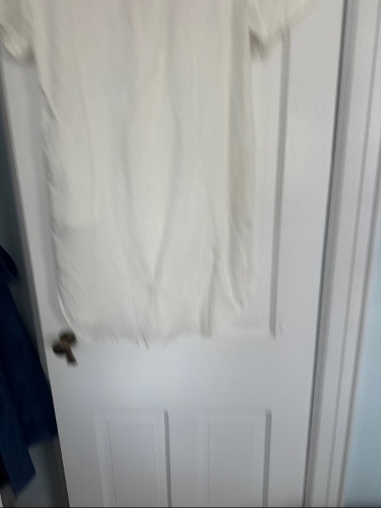 GAP Ivory Short-Sleeve Button-Down Tunic Shirt - Picture 4 of 5